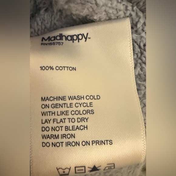 Madhappy Spring Capsule Fleece Crewneck Periwinkle XS - Picture 7 of 8